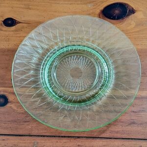 Vintage Green Glass Plate
